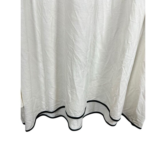 J Jill Wearever Collection Tunic Top Off-White Black Piping Size 2X Capsule - Picture 5 of 12